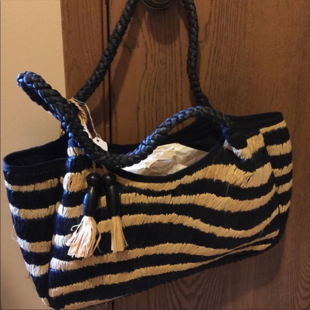 J Crew Straw Bag New
